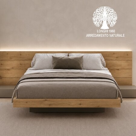 letto contenitore sorvolo in legno rovere